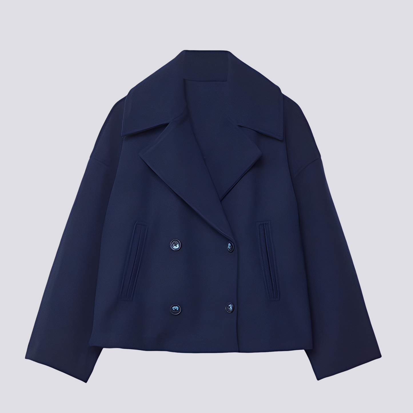 Bethney - Stilvolle kurze Wolljacke mit Reverskragen für Damen