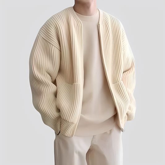 Willy - Angenehme Herren-Strickjacke mit Reißverschluss
