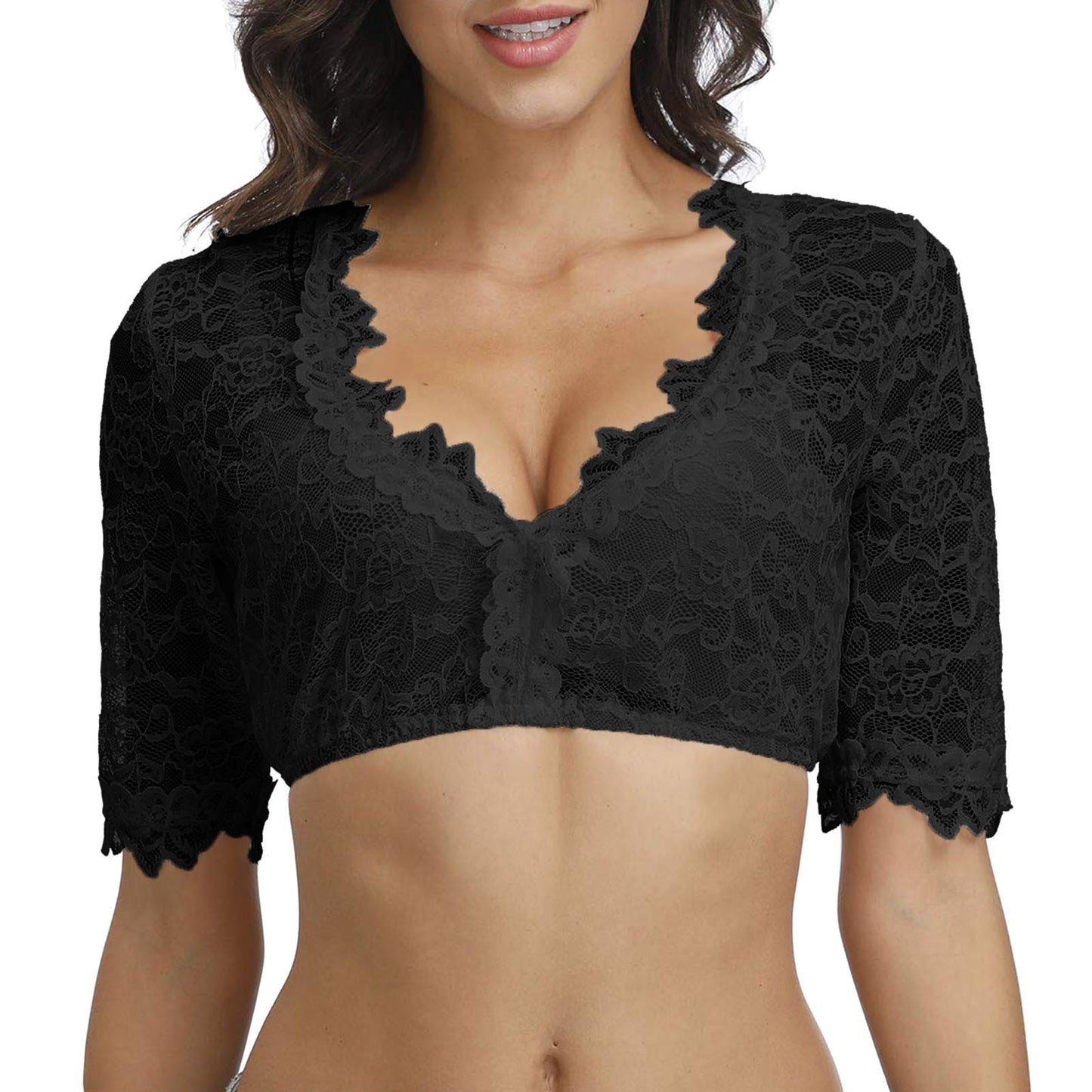 Geraldine - Elegante Oktoberfestbluse aus Spitze für Damen