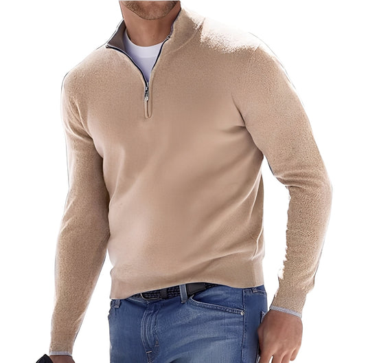 Kennith - Bequemer Herrenpullover mit Zipper