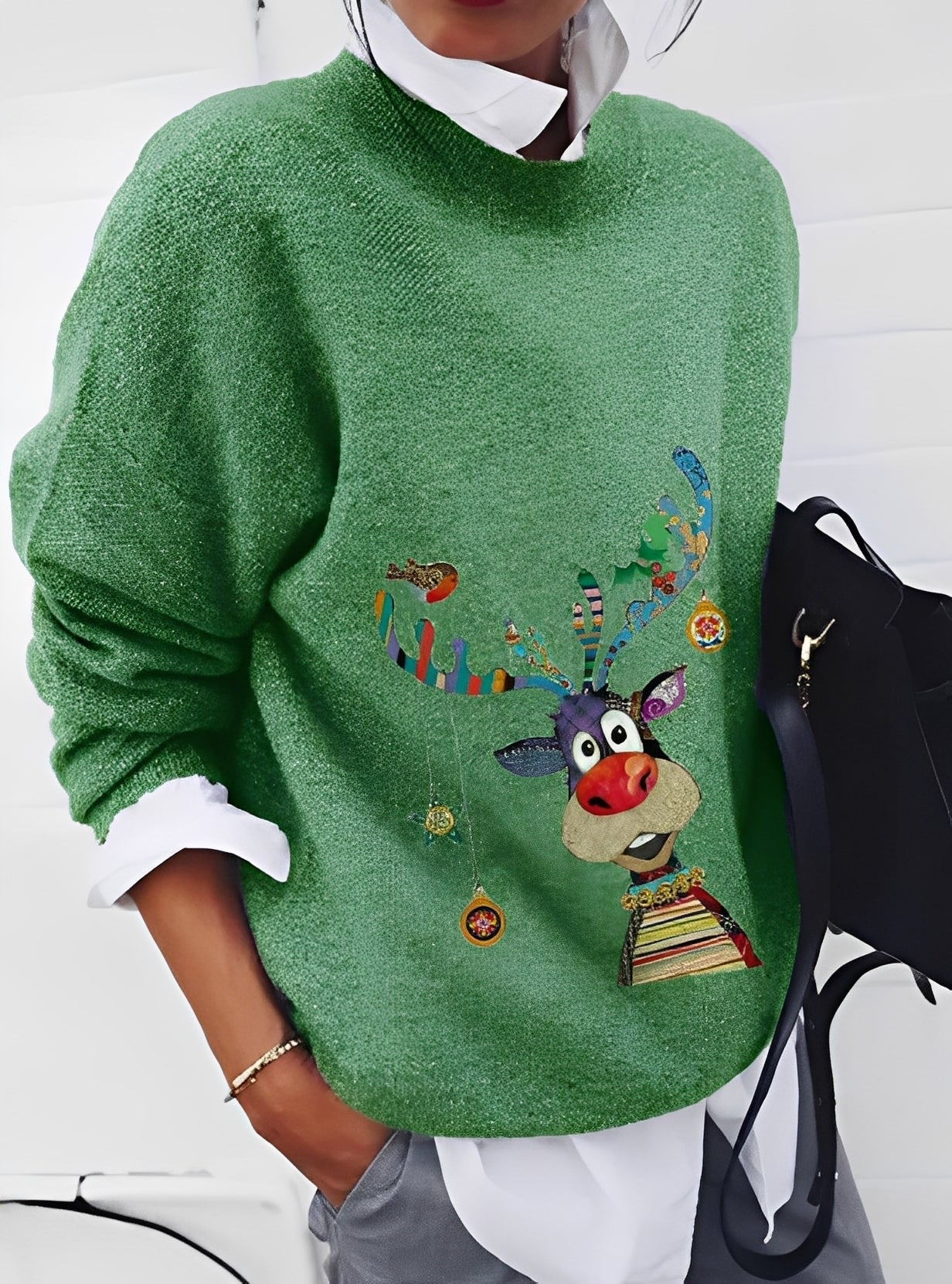 Milly - Damenpullover mit modernem, lockeren Schnitt und Muster