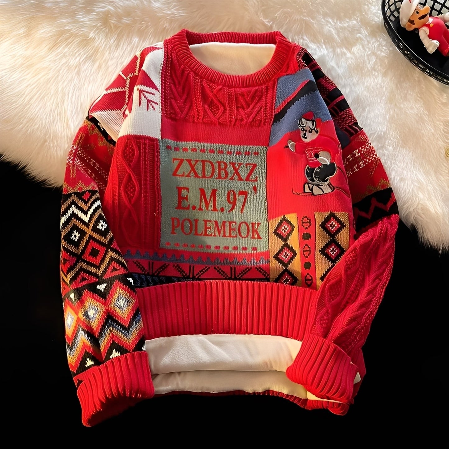 Charles - Stilvoller, locker gestrickter Damen-Weihnachtspullover