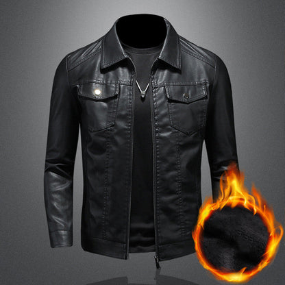 Nelson - Herren-Lederjacke im trendigen Motorradstil