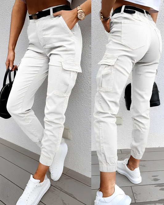 Carrie - Elegante Cargohose mit hohem Bund für Damen