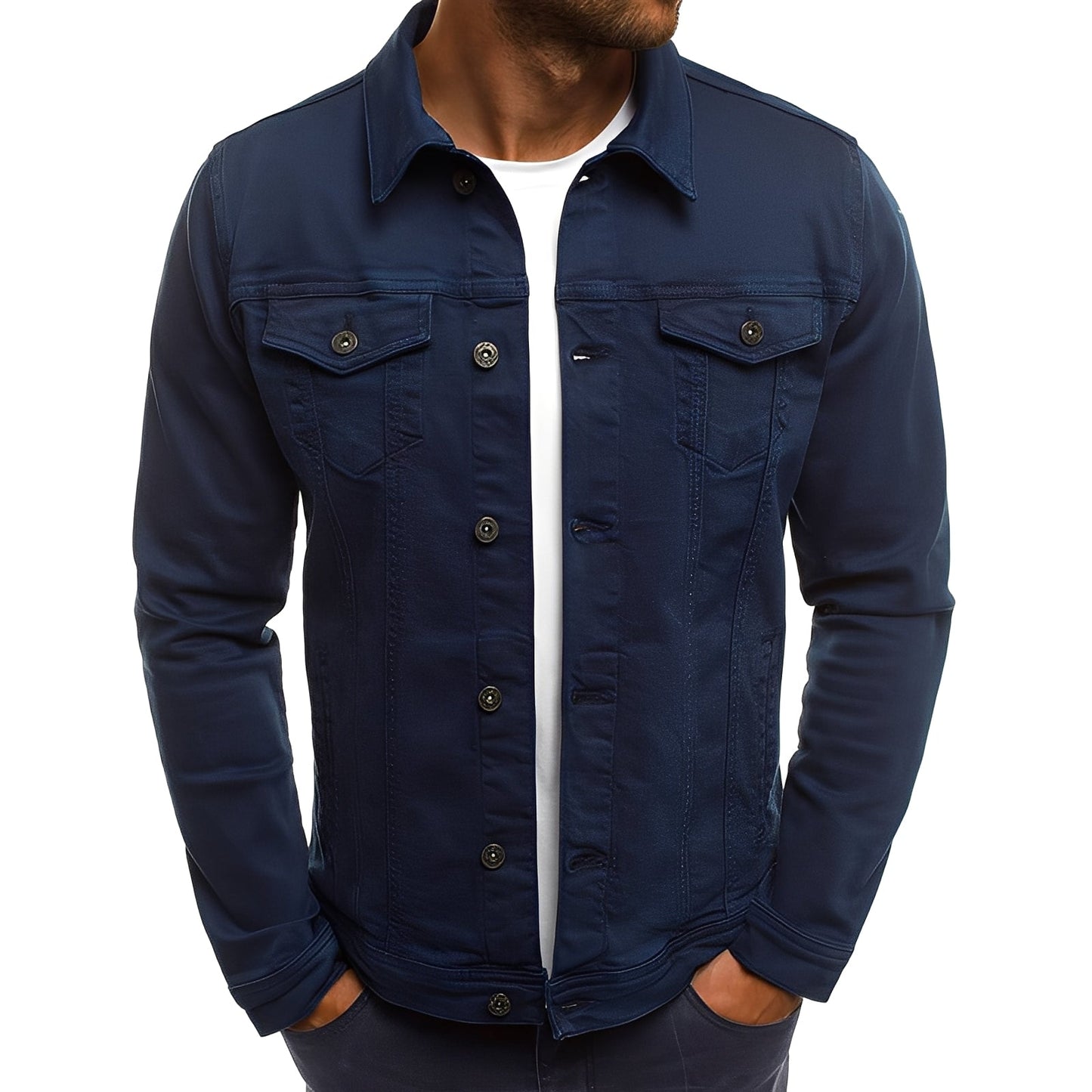 Steven - Modische Jeansjacke mit Taschen für Herren