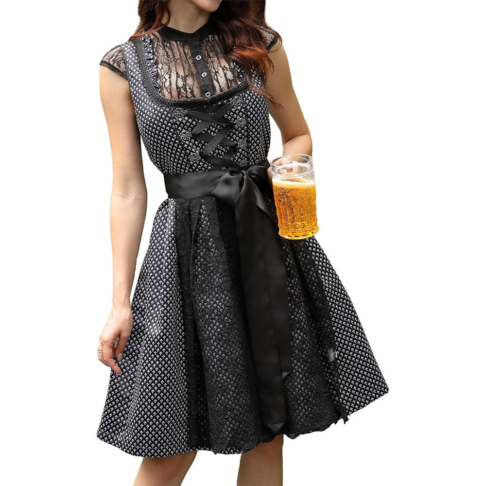 Katherine - Gemütliches Oktoberfestkleid mit Gürtel für Damen