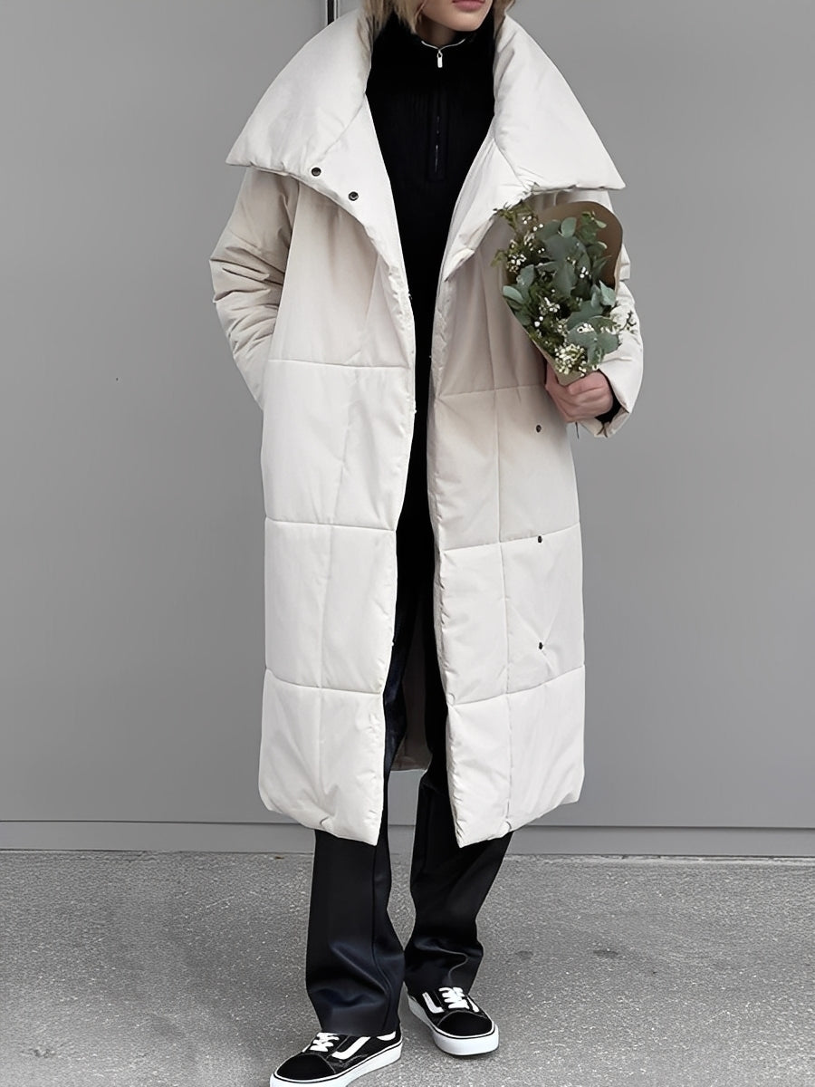 Adaline - Lange, warme Damenjacke mit Innenfutter