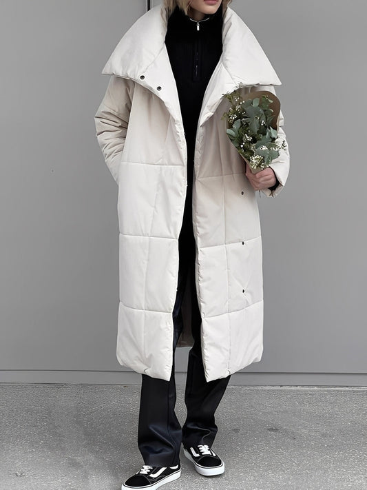 Adaline - Lange, warme Damenjacke mit Innenfutter