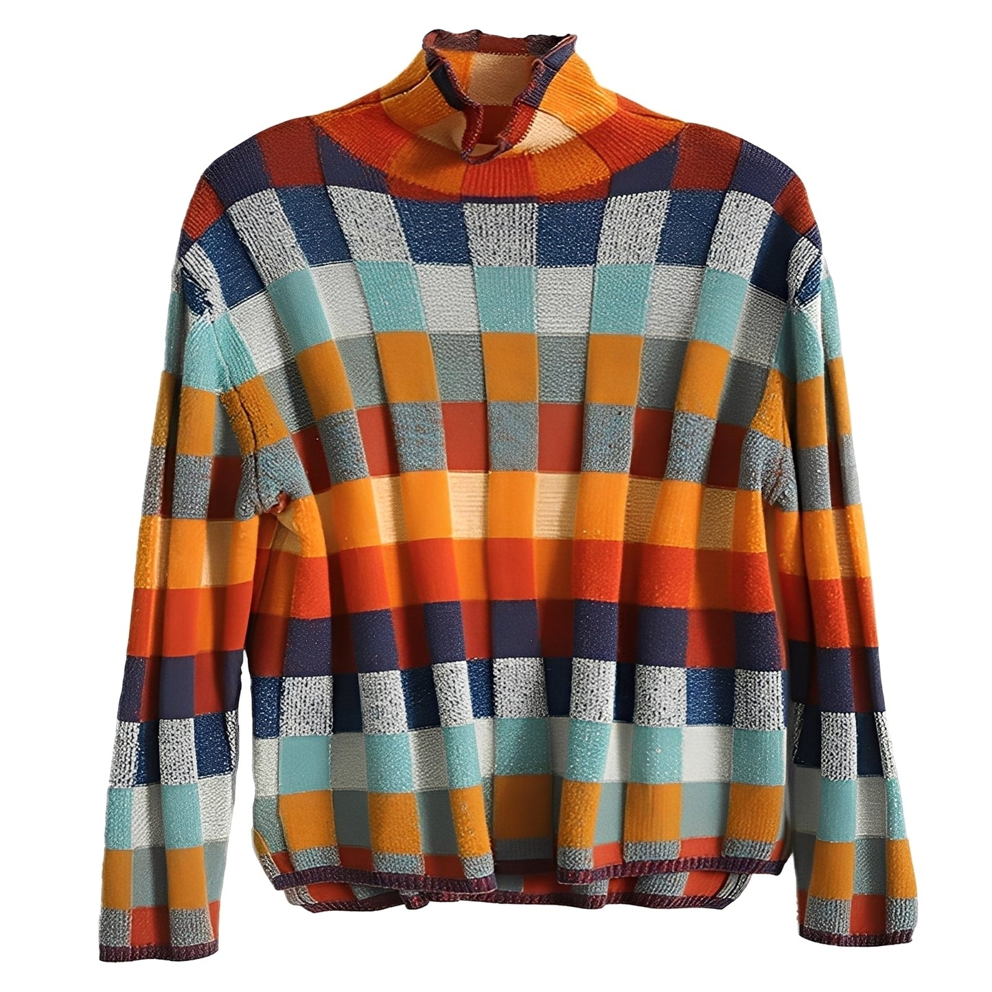 Katherine - Eleganter Damenpullover aus Patchwork-Kaschmir