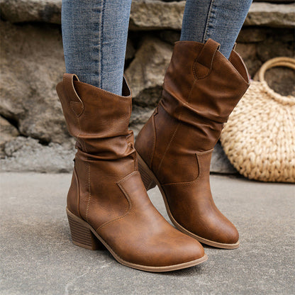 Mirabel - Klassische Damen-Cowboystiefel aus Leder