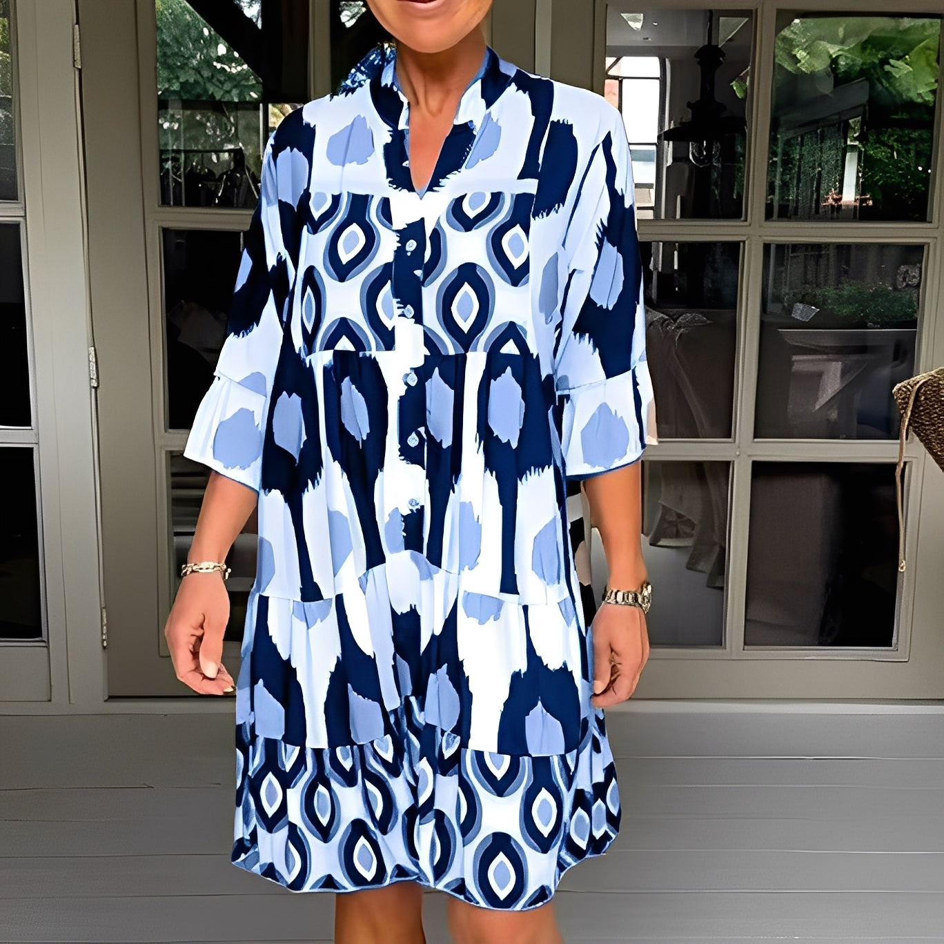 Floriane - Damenkleid mit lässigem Print