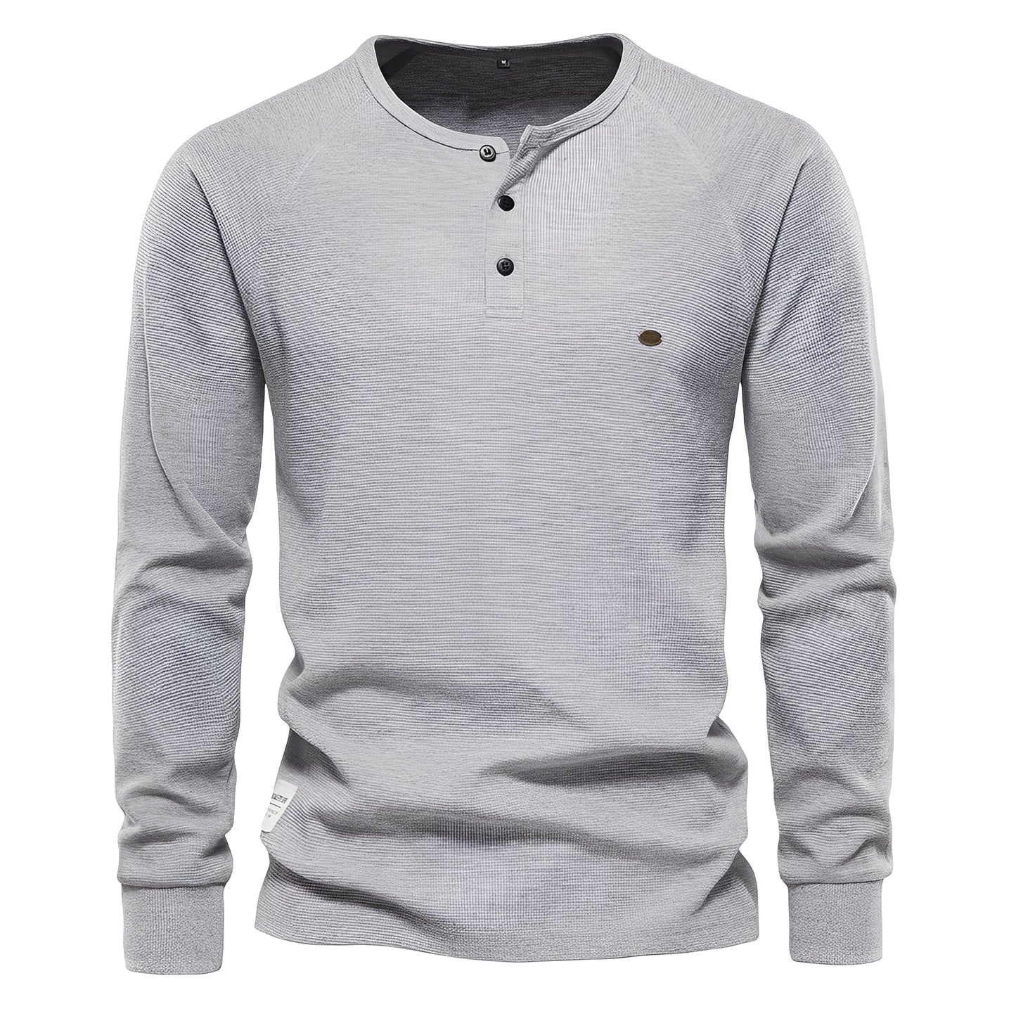 Joachim - Herrenhemd mit langen Ärmeln aus Waffelstoff