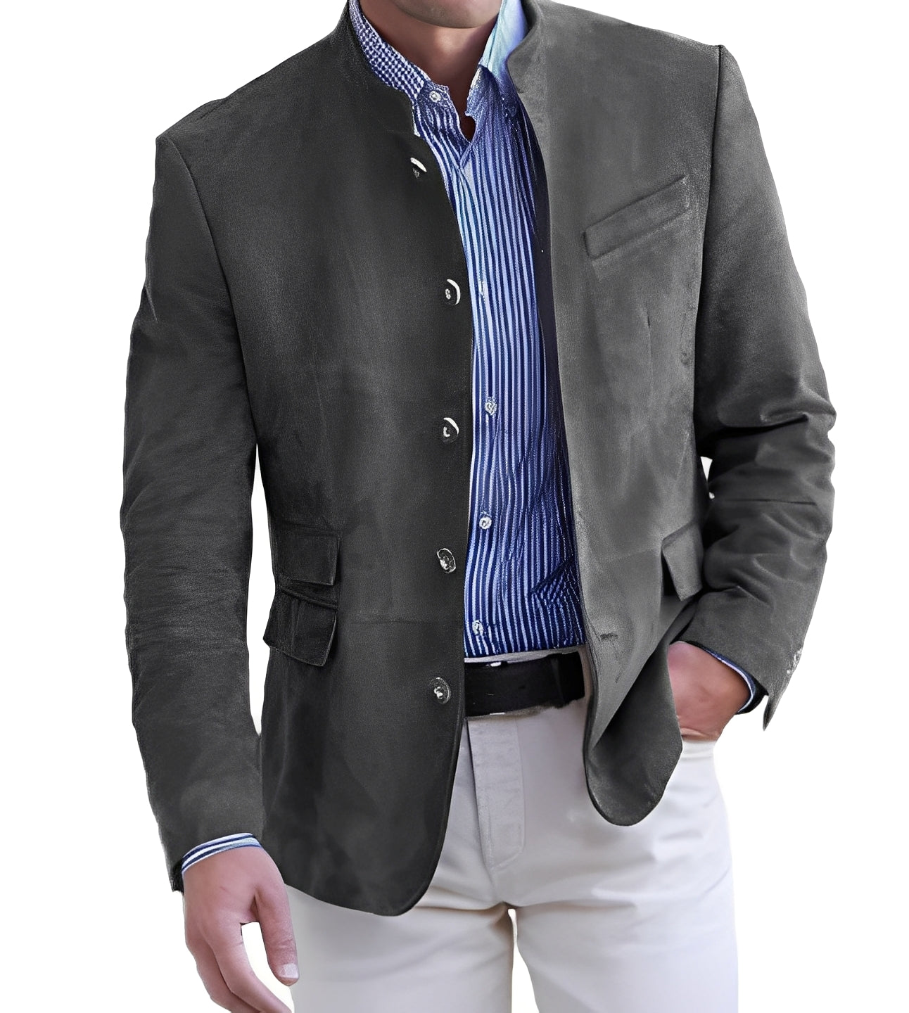 Geoffrey - Bequeme Button-Down-Jacke für Männer