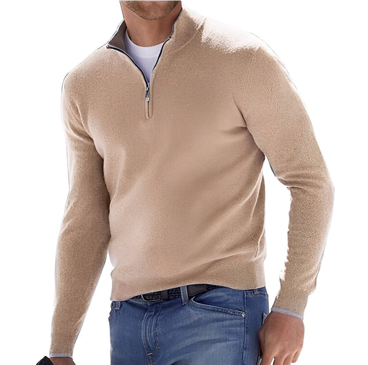 Nash - Bequemer Herrenpullover mit Reißverschluss