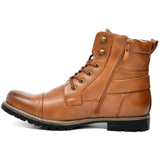 Jeremy - Schnürstiefel aus Retro-Leder für Herren