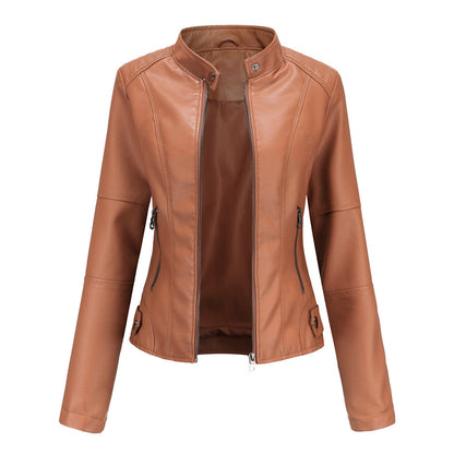 Martha - Elegante, schmal geschnittene Damenlederjacke