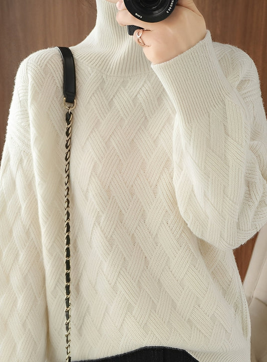 Stacey - Eleganter gestrickter Rollkragenpullover für Damen