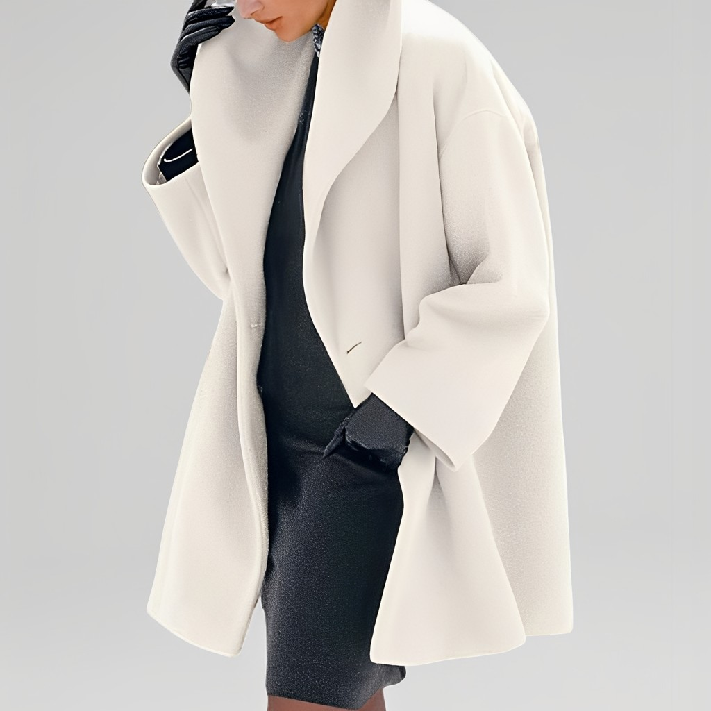 Natalia - Zeitgemäße, locker sitzende Wolljacke für Frauen