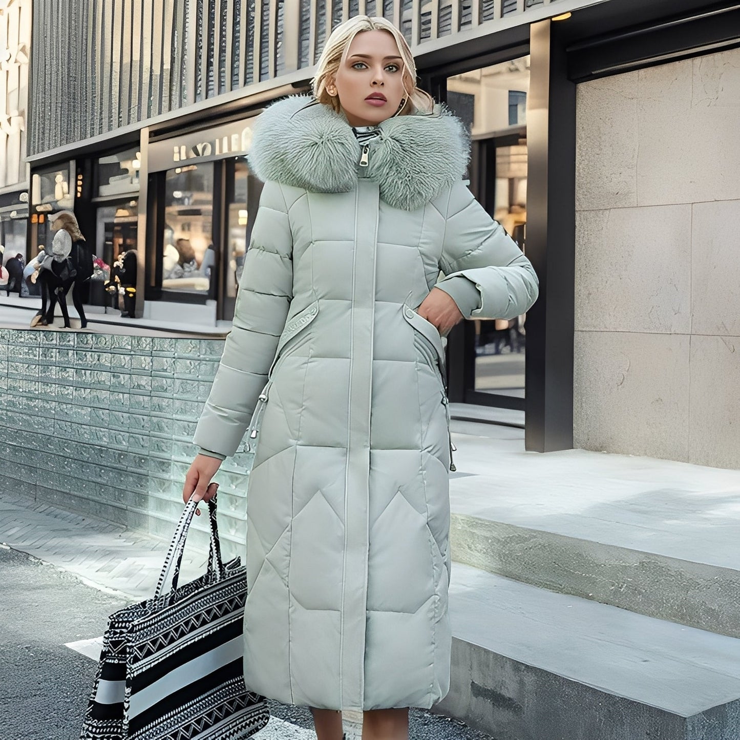 Rachel - Damenmantel mit taillierter Passform und modischer Kapuze