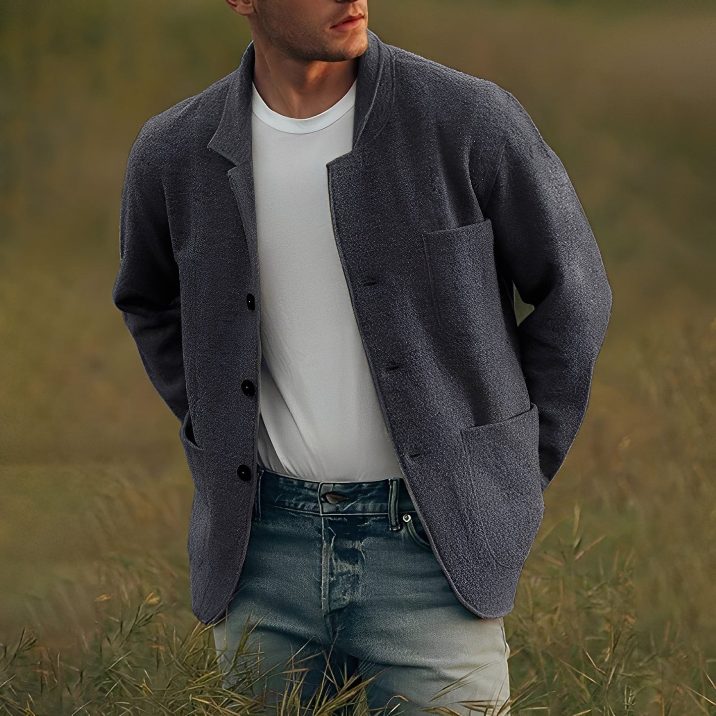 Santiago - Klassische Männerjacke mit Taschen