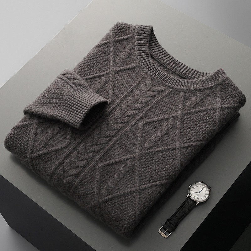 Denzel - Eleganter, weicher Herrenpullover mit besonderen Details