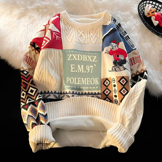 Charles - Stilvoller, locker gestrickter Damen-Weihnachtspullover