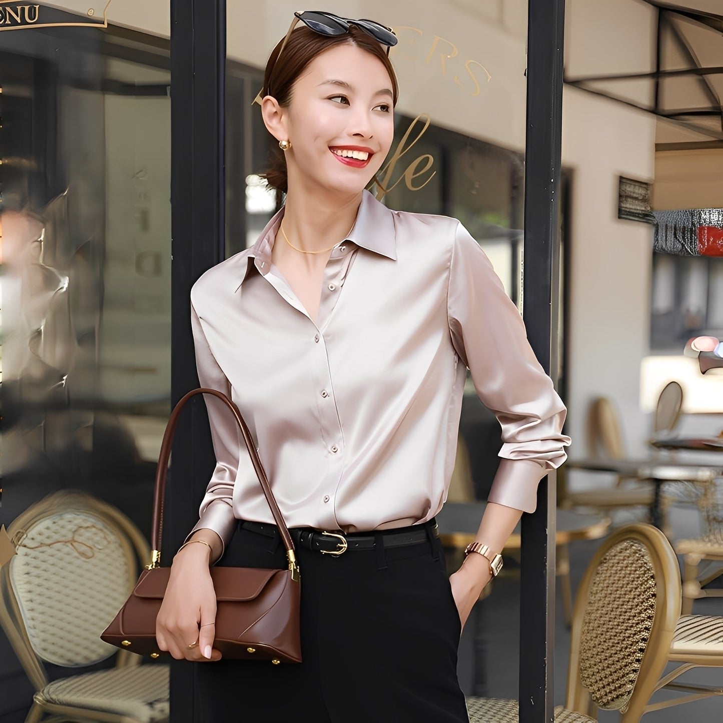 Mauricette - Modische Damenblusen mit langen Ärmeln