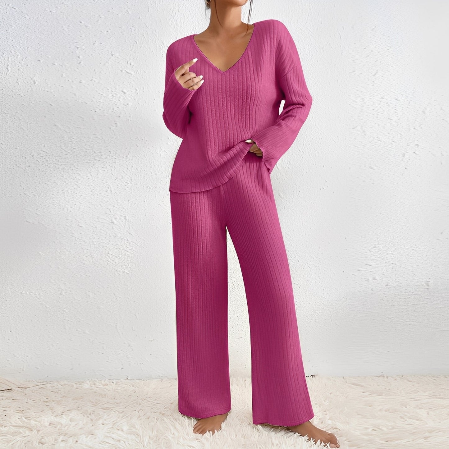 Carly - Contemporary knitted set for women, consisting of two pieces