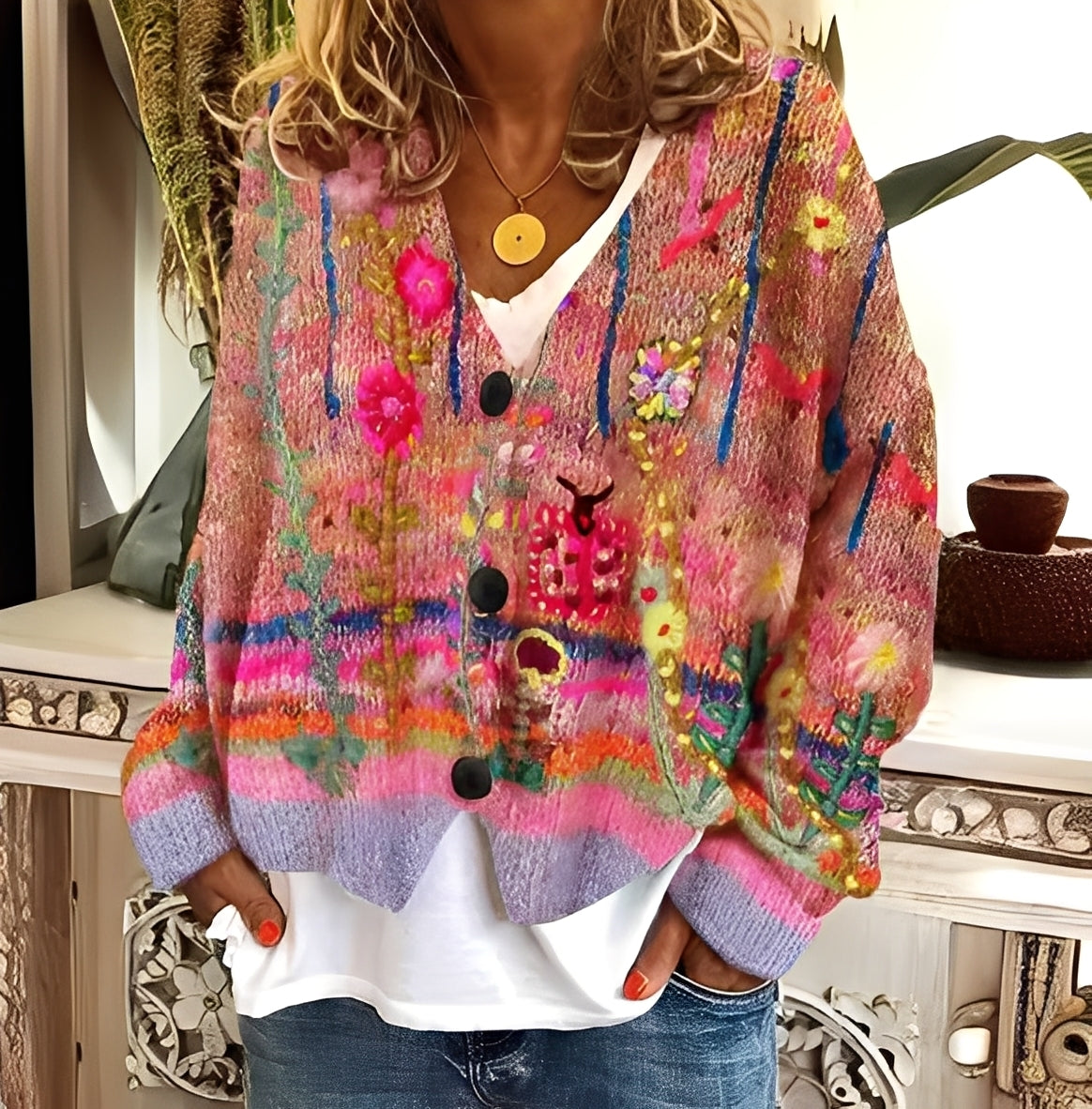 Daphné - Komfortabler und lebendiger Damenpullover