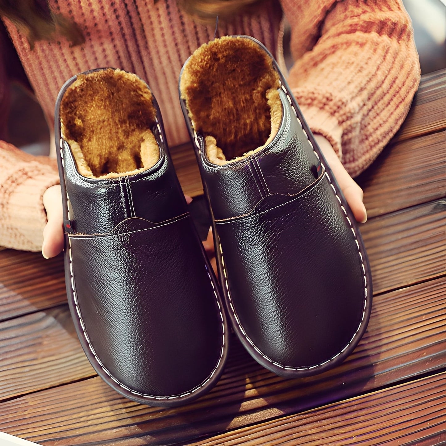 Jasper - Herren-Hausschuhe mit kuscheligem, fellgefüttertem Stil