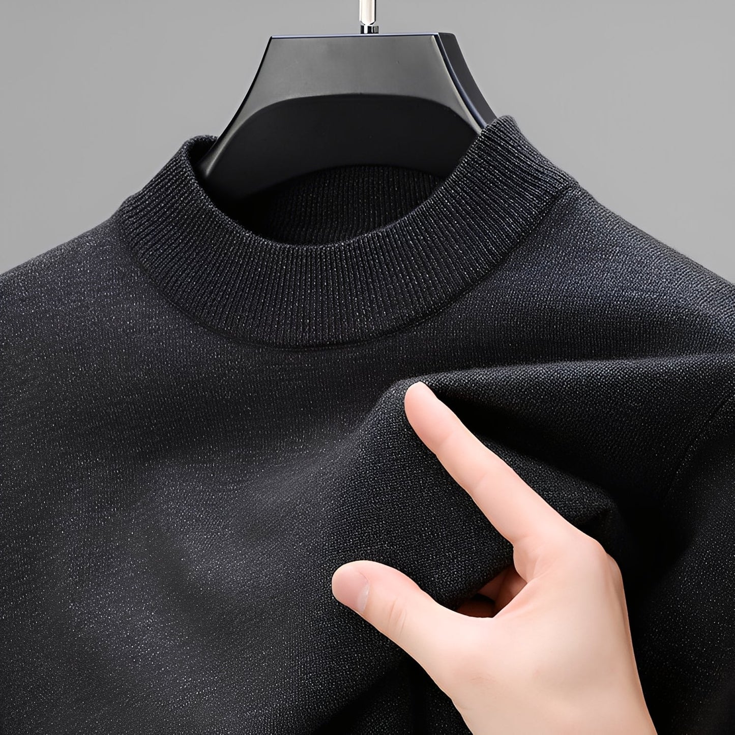 Davis - Bequemer Herren-Kaschmirpullover mit Saum