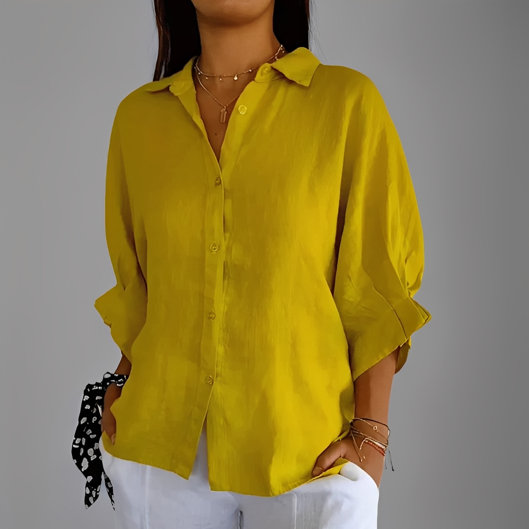 Antoinete - Elegante Damenbluse mit langen Ärmeln