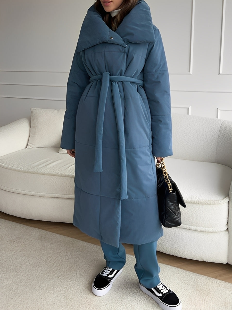 Adaline - Lange, warme Damenjacke mit Innenfutter