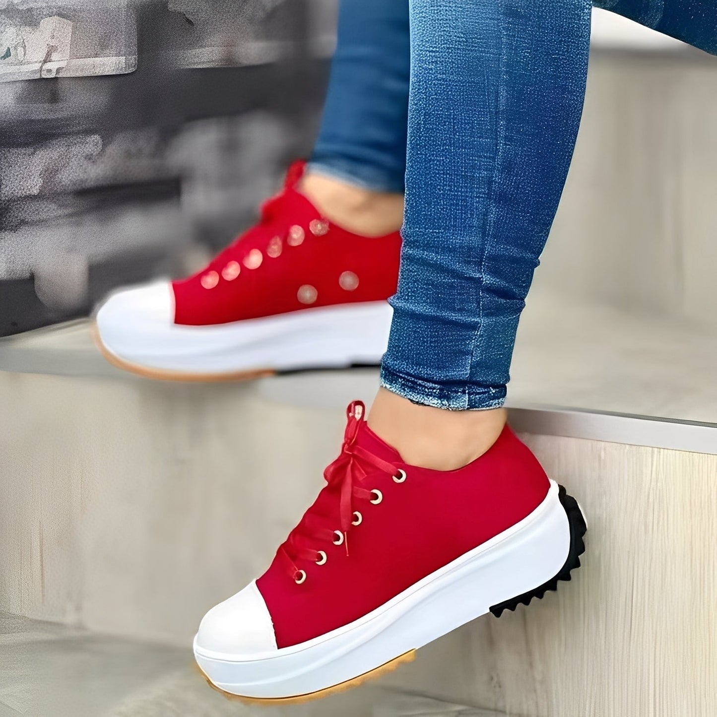 Mellony - Bequeme Damenschuhe mit dicker Sohle