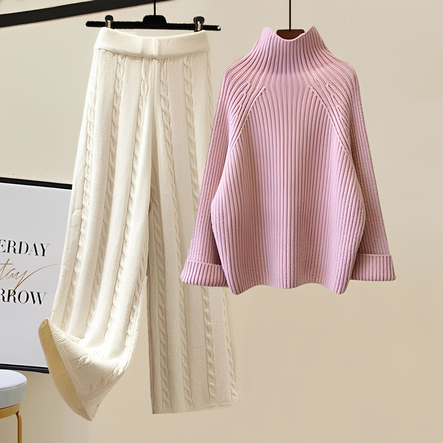 Lucie - Elegantes dreiteiliges Strick-Set für Damen