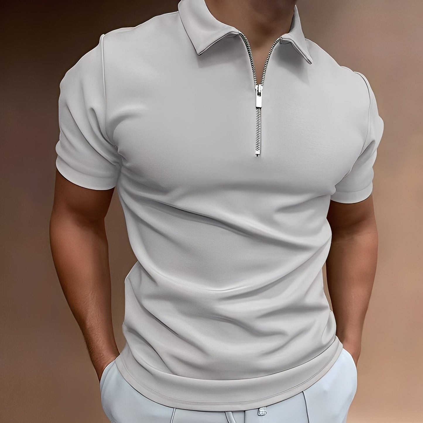 Hubert - Elegantes Polohemd mit Reißverschluss für Männer