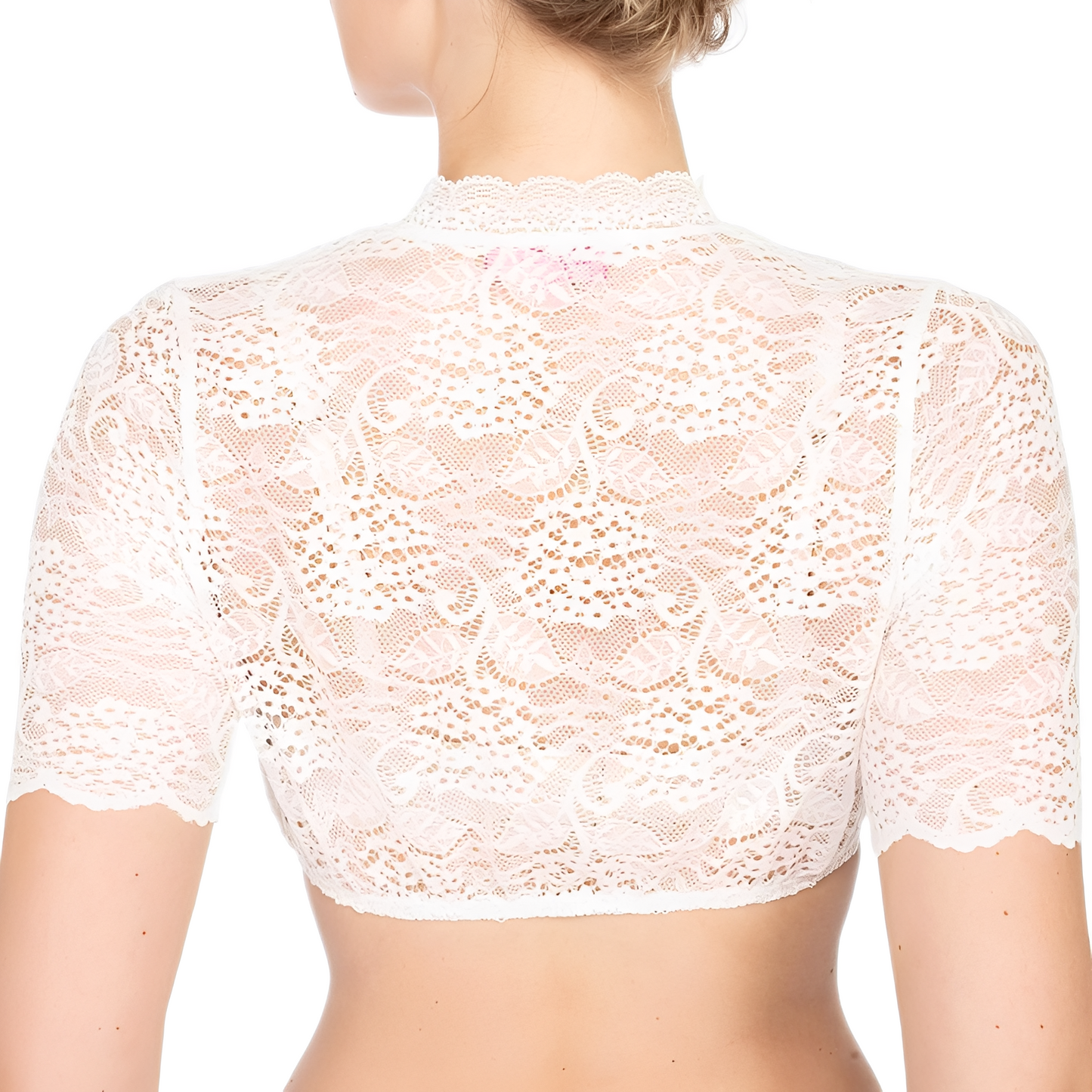 Daniella - Klassische Oktoberfest-Bluse mit Spitze für Damen