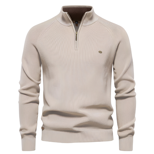 Brant - Zeitgemäßer Herrenpullover mit Brustreißverschluss