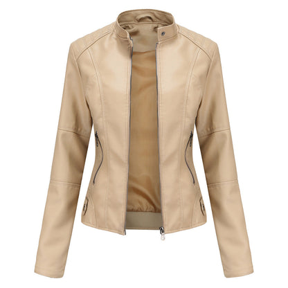 Martha - Elegante, schmal geschnittene Damenlederjacke