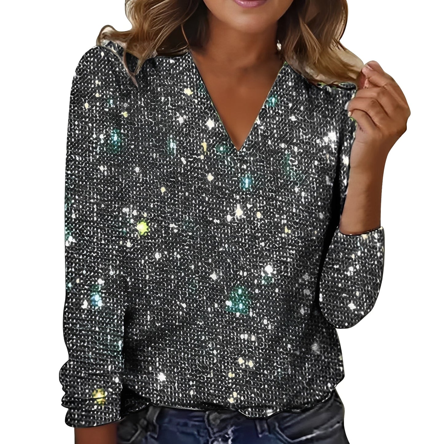 Caroline - Elegant, Sparkling Women's Blouse