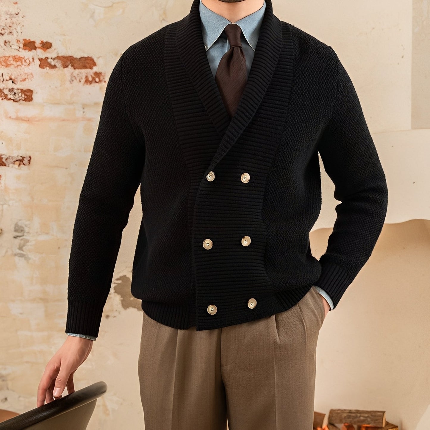 Arthur - Stilvoller V-Ausschnitt Cardigan für Herren