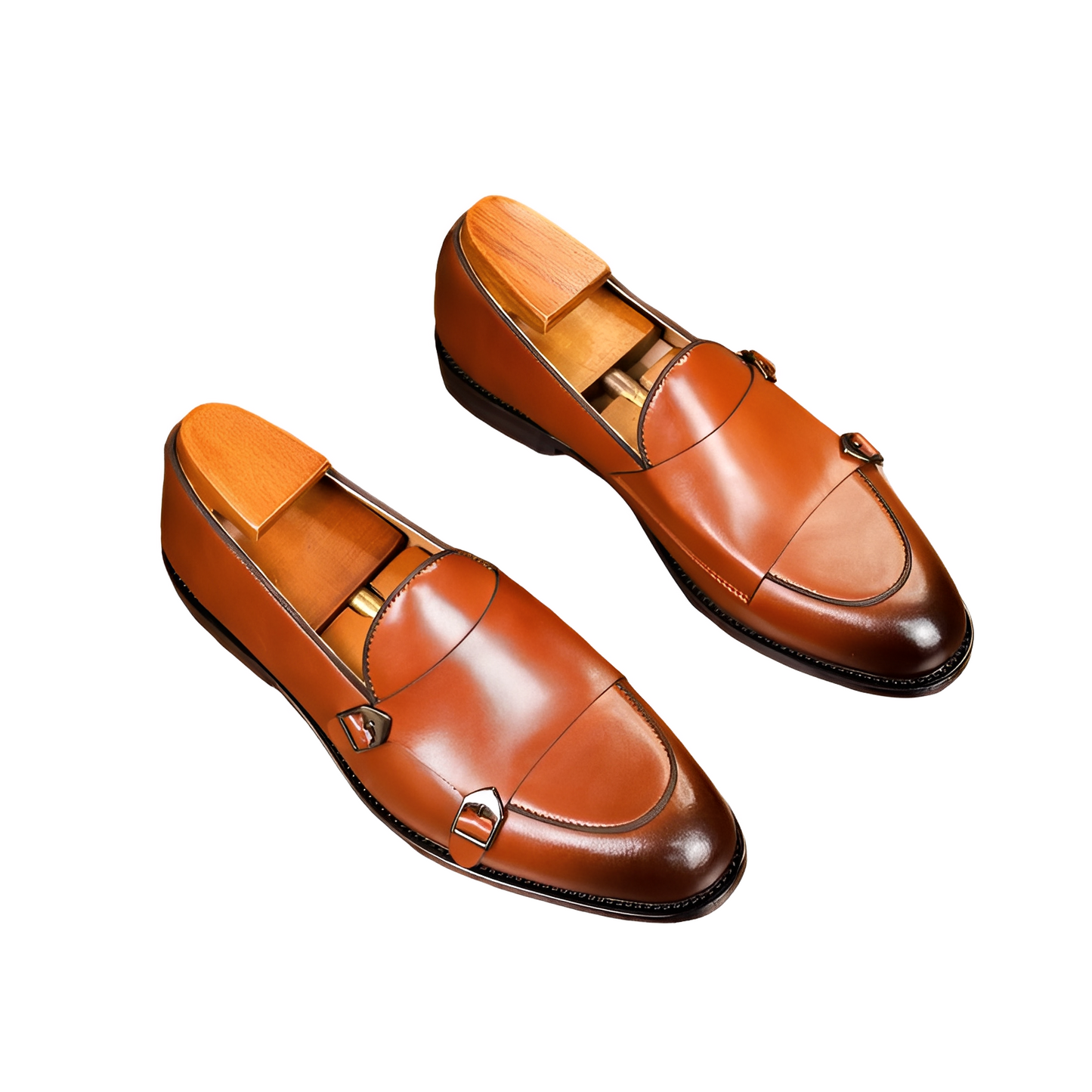 Bryan - Formelle Herren-Lederslipper mit doppelter Schnalle