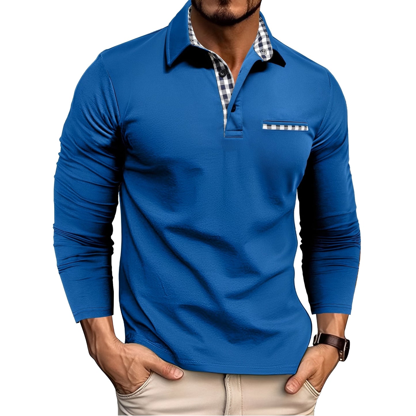 Jerome - Bequemes Langarm-Herren-Poloshirt