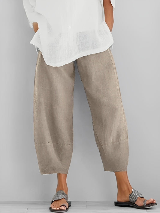 Alethea - Comfortable, loose-cut linen trousers