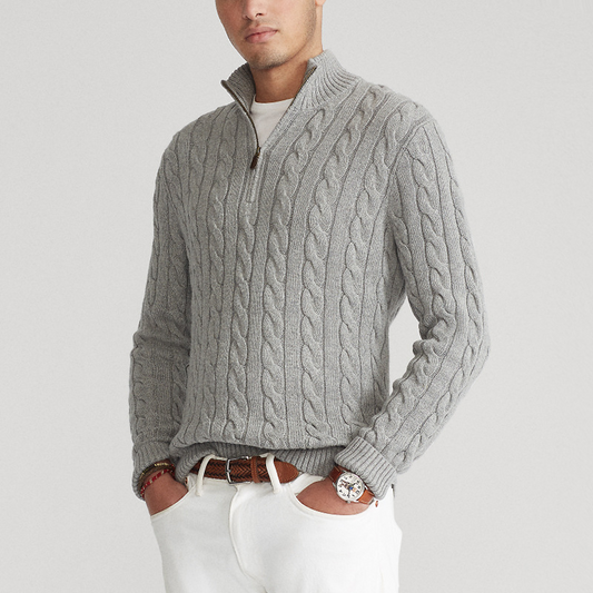 Adrien - Pullover mit halbem Reißverschluss