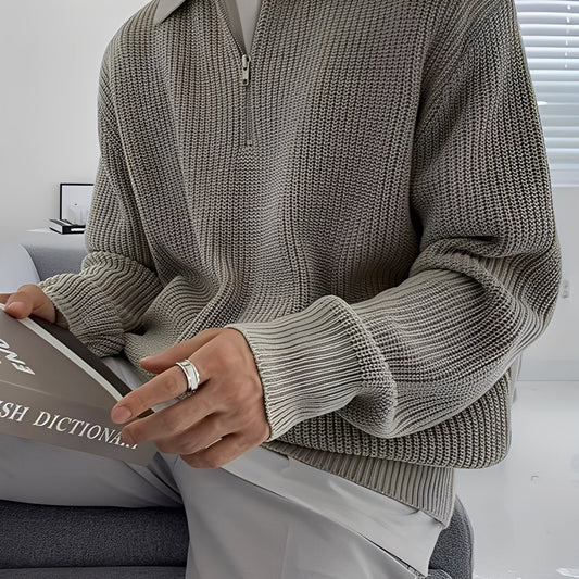 Jeffrey - Eleganter, locker gestrickter Pullover für Herren