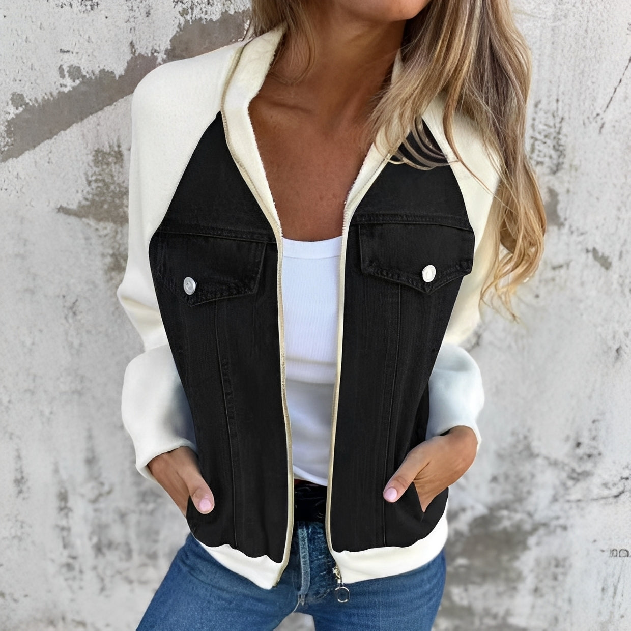 Libby - Angenehme Damen-Jeansjacke mit Raglanärmeln