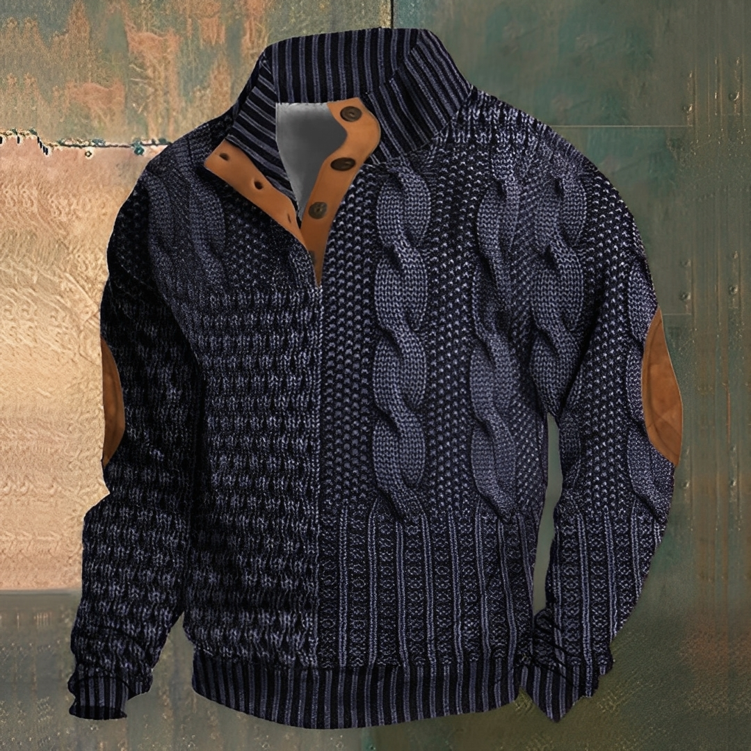 Nazaire - Herrenpullover mit 3D-Druckmotiv