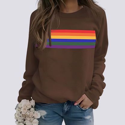 Roseann - Modischer Damenpullover mit buntem Muster