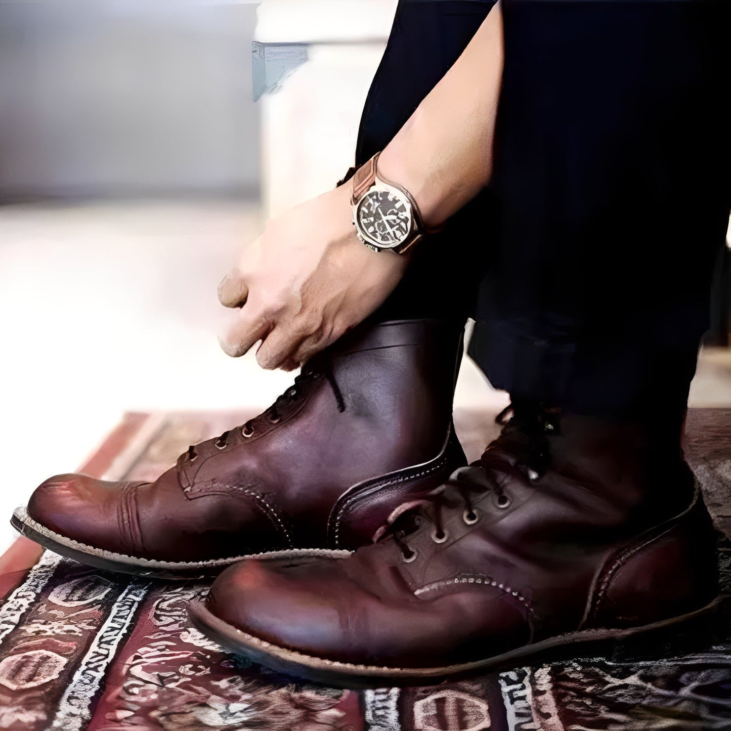 Kevin - Retro-Lederstiefel für Herren